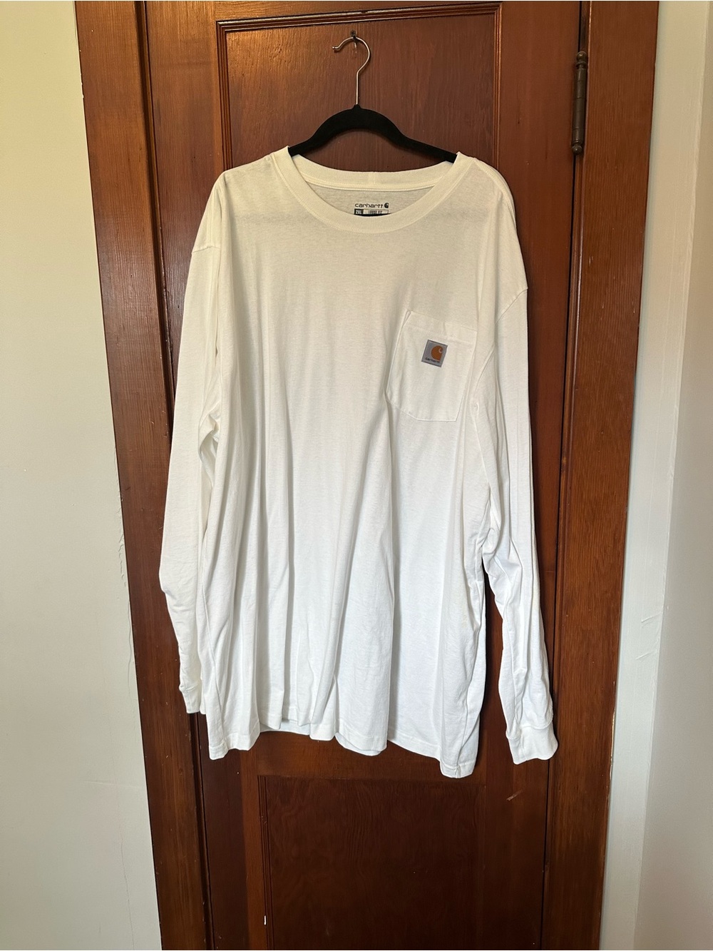 Carhartt White Long-Sleeve Pocket Tee